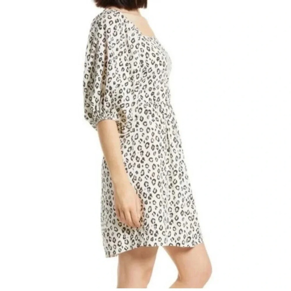 NWOT BillaBong Sweet demeanor pink leopard print smocked‎ mini XS - Picture 2 of 7